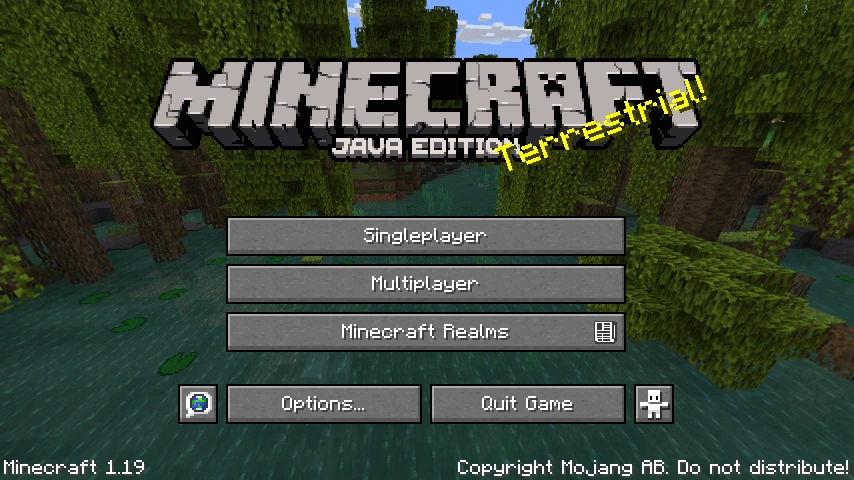 Normalement vous auriez dû voir une image de l'interface de lancement de minecraft Java edition